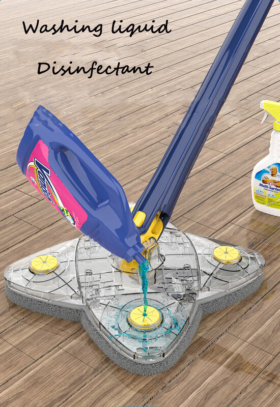 Twist Clover Magie Mop Free Hand Selbst-auswringen 360 Squeeze Xtype Rotation Haushalt Reinigung Bad Abstauben Faltbare Kopf Werkzeug