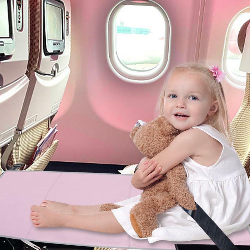 Cama de avião portátil para criança, camas Flyaway, descanso para os pés, rede para crianças, extensor de assento