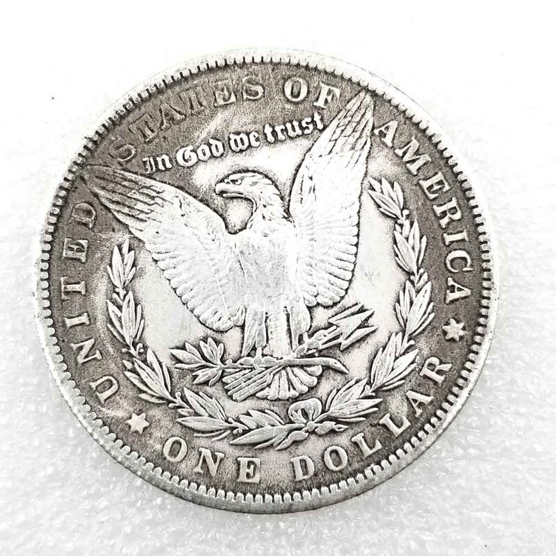 Koin seni pasangan menyenangkan kebebasan satu dolar AS 1886 mewah/koin keputusan kelab malam/koin peringatan keberuntungan + tas hadiah