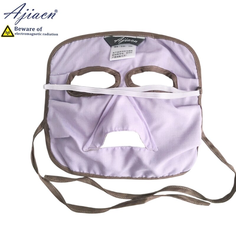 Genuine anti-radiation 100% silver fiber fabric face mask cell phone, computer, TV Electromagnetic radiation shielding face mask