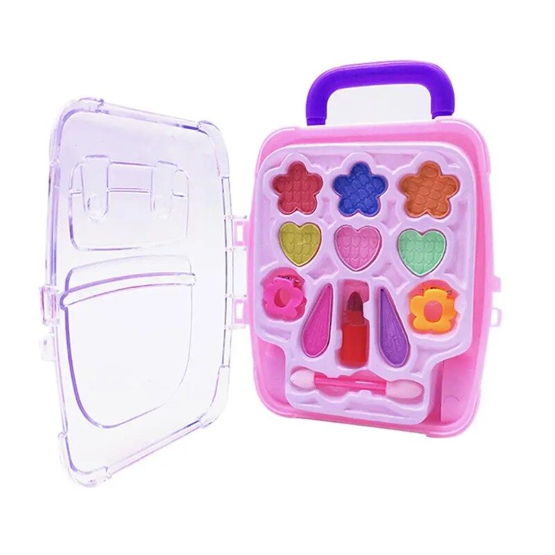 Cosmetici per bambini principessa trucco scatola Trolley forma ombretto rossetto sicuro non tossico ragazza compleanno regali di natale