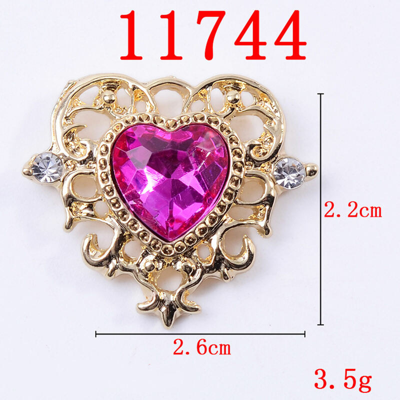 5 PCS/lot Crystal love baroque style alloy pendant diy multicolor earrings flower tray jewelry accessories