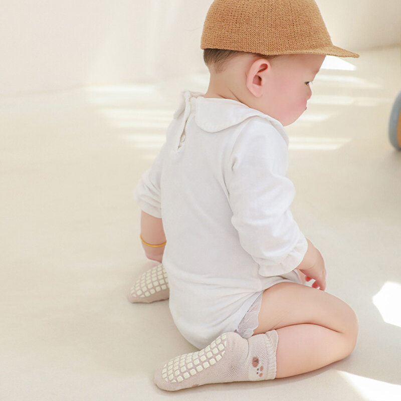 Calcetines de malla antideslizantes para bebé, medias de algodón para recién nacido, de 0 a 5 años