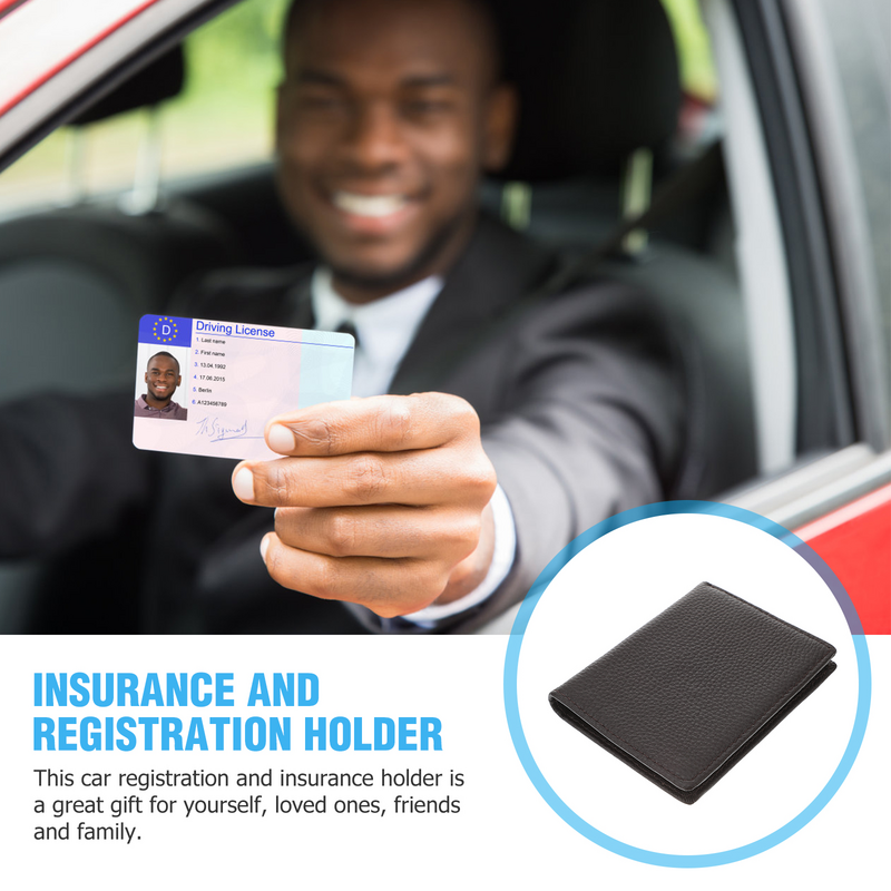 Driver's License Case Insurance and Registration Holder Paperwork Wallet Men's Wallet