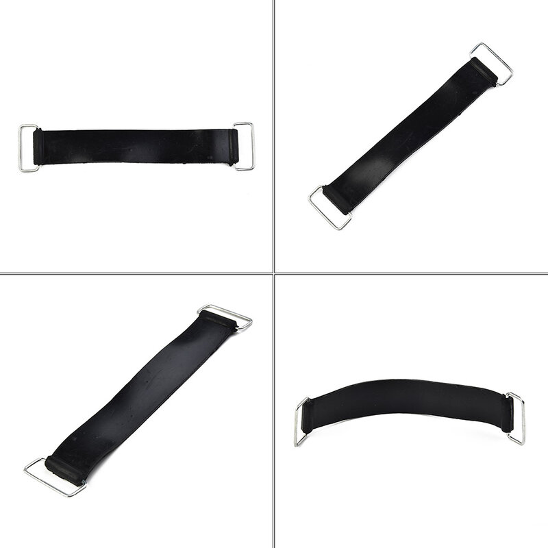 Holder Rubber Strap 1pc Waterproof Black Replacement Fixed 18-23cm Motorcycle Scooters Battery Durable New Useful