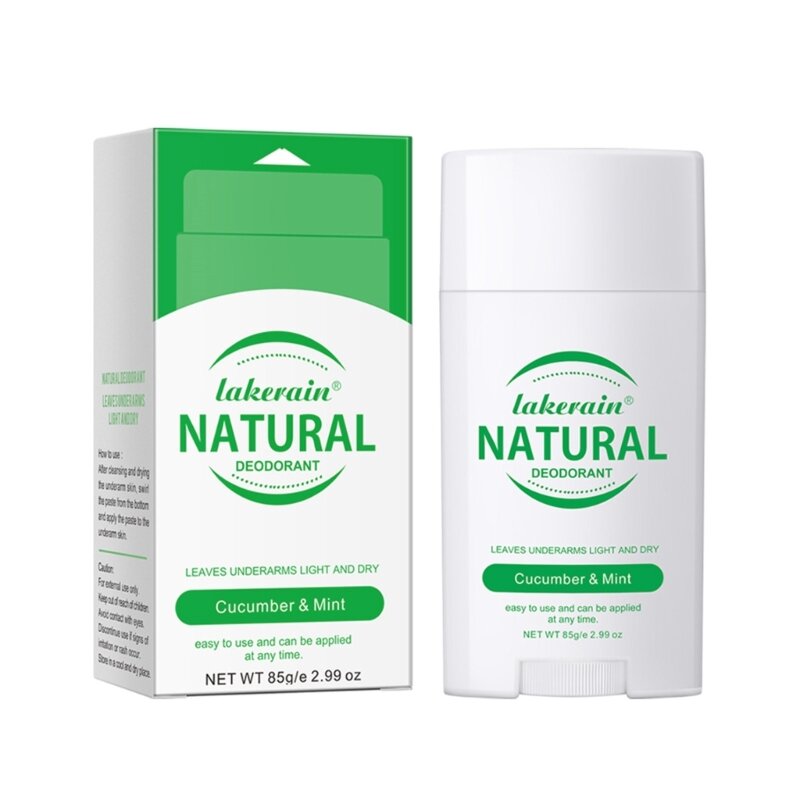 Desodorante para axilas para homens e mulheres, bálsamo removedor de odores, antitranspirante para axilas, controle natural de odores, corpo inteiro, esportivo