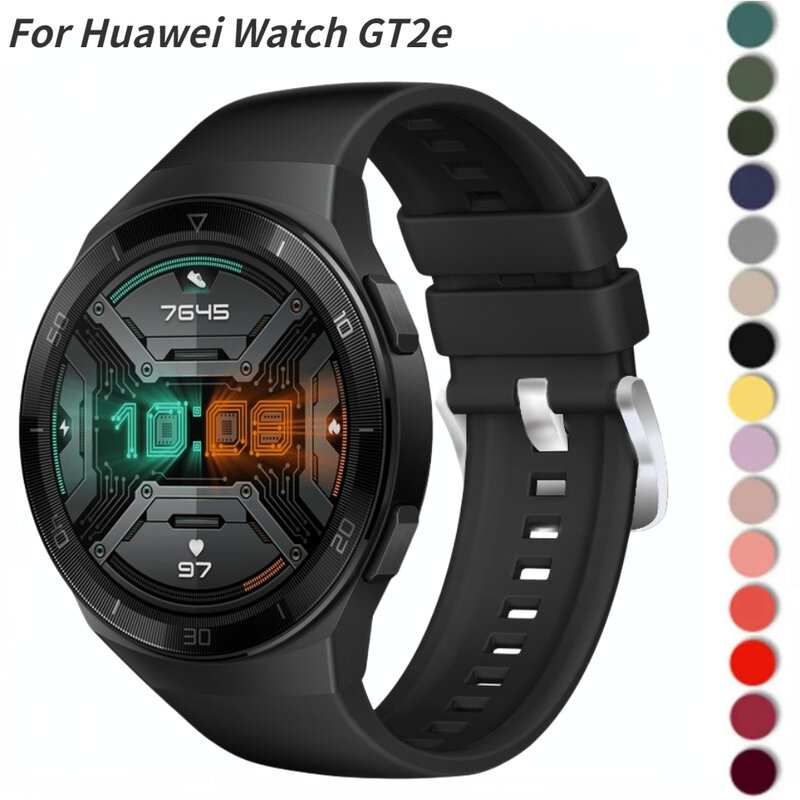 Silicone Watchbands for Huawei Watch GT 2e Sport Bracelet Wristband for Huawei Watch GT 2e 46mm Replaceable Strap Accessories