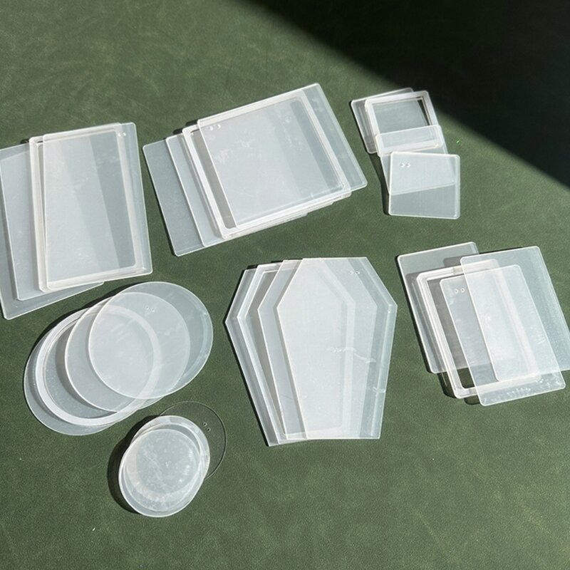4 pezzi piatti di sabbie mobili acriliche sabbie mobili piatti vuoti fai da te Shake piatto vuoto materiale acrilico per artigianato di sabbie mobili fai da te