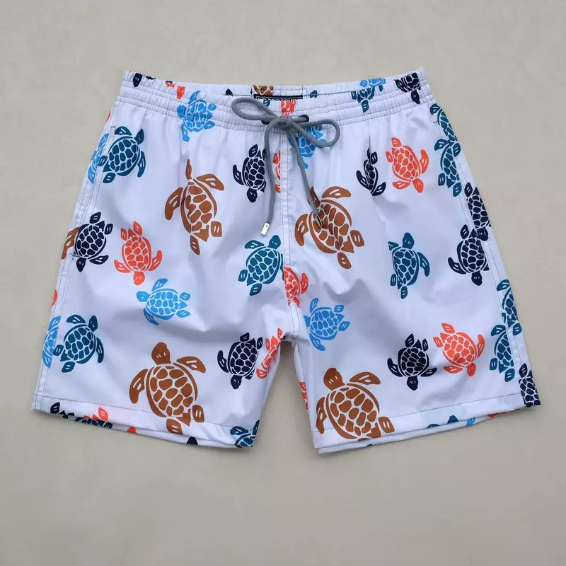Pantaloncini da spiaggia di marca di alta qualità Vilebre pantaloncini da uomo tartarughe costumi da bagno pantaloncini hawaiani slip da uomo pantaloncini da spiaggia tavola da Surf sportiva