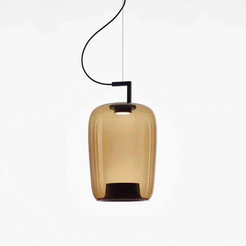Nordic szklany wisiorek LED lekki minimalistyczny pojedynczy klosz lampy dekoracyjne wewnętrzny do salonu sypialnia jadalnia kawiarnia armatura