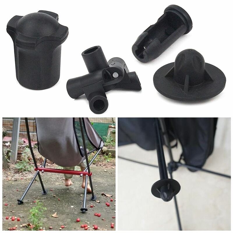 1Set Plug konektor penutup kaki kursi bulan tahan aus antiselip penutup kaki anti-sag aksesoris kursi berkemah pelindung kaki