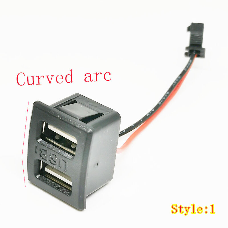 더블 레이어 USB 암 베이스 C 타입 소켓 A 암 USB 램프 충전 소켓 전원 소켓, 케이블 커넥터 포함
