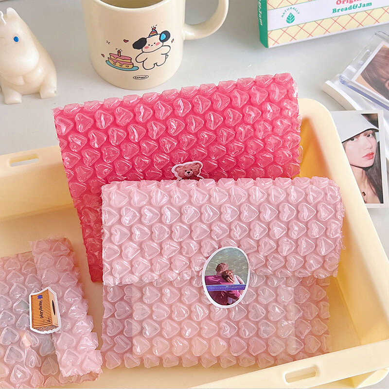 Bolsa de embalaje acolchada para correo, sobre de burbujas, accesorios para negocios, color rosa, 10 piezas
