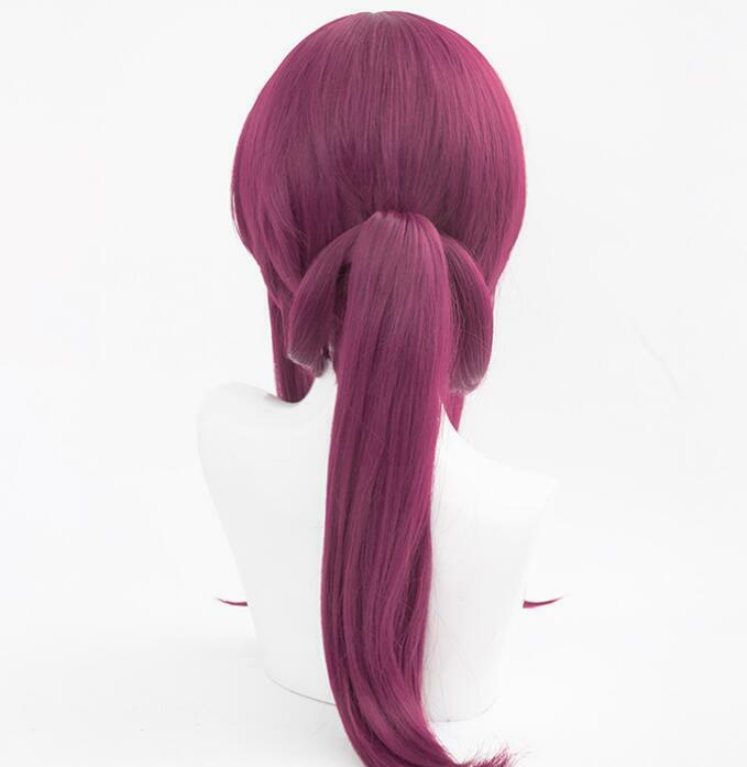 Kafka Cosplay Wig Purple Heat Resistant Synthetic Hair Anime Game Wigs Simulated Scalp Kafka Wigs