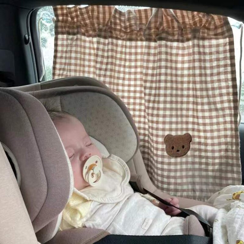 77hd carro algodão desenhos animados para cortina sombra para janela lateral do bebê crianças protetor