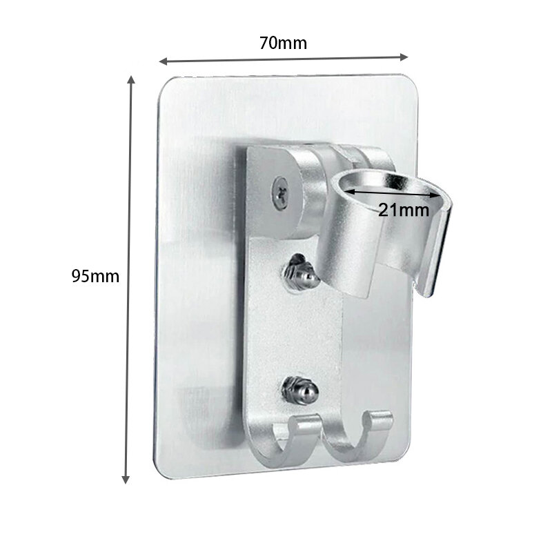 Dokour Shower Holder Bathroom Accessories Shower Head Stand Adhesive Support Wall Mount Hanger Adjustable Brackets Without Drill