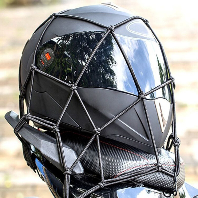 Motorrad gepäck netz Tasche hochela tischer fester Riemen Helm Netz Taschen größe vor dem Dehnen 30x30cm/nach dem Dehnen 70x70cm