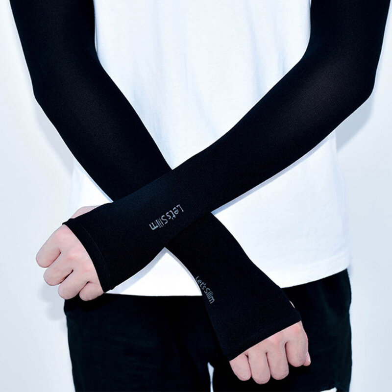 Mangas unissex para braço esportivo feminino, luvas de proteção solar, mangas de ciclismo, verão, 1 par