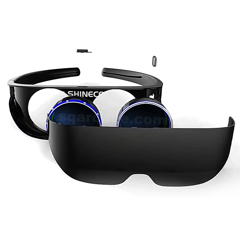 แว่นตา3D แบบคาดศีรษะเสมือนจริงแว่นตาสำหรับดูวิดีโอจากภาพยนตร์จอขนาดยักษ์หูฟัง VR สำหรับโทรศัพท์มือถือ