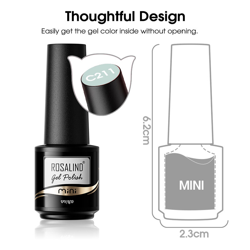 Гель-лак для ногтей ROSALIND, УФ-гель для ногтей, модный полуперманентный базовый топовый лак для маникюра, лаки для дизайна ногтей