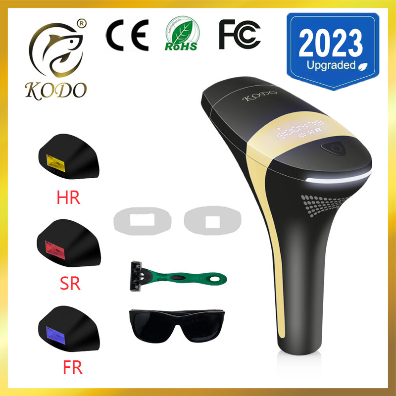 KODO-depiladora láser permanente IPL, fotodepiladora indolora para cara y cuerpo, Bikini, novedad de 2023