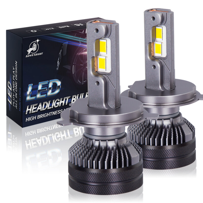 DAWNKNIGHT LED 헤드라이트 전구, 이중 구리 튜브, 3000K LED 조명 키트, 자동차 HB3 9005 HB4 9006, K5C, H4, H11, 4300K, 110W, H1, H7