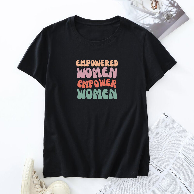 JBatteries CY-T-shirt manches courtes pour femme, 100% coton, été