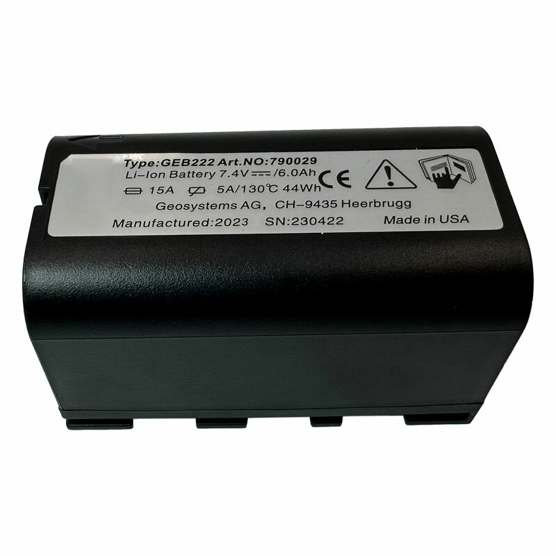 Bateria de lítio GEB222 para pesquisar o instrumento, bateria para ATX1200, GPS1200, GRX1200, estações totais, 7.4V, 6000mAh
