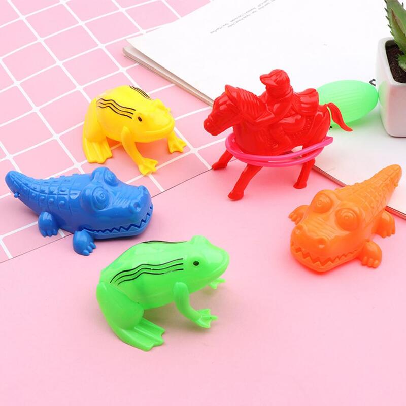 3Pcs Jumping Frogs Toy Funny Line Control Plastic Air Powered Bounce Crocodile/Horse Childhood Toy for Kids