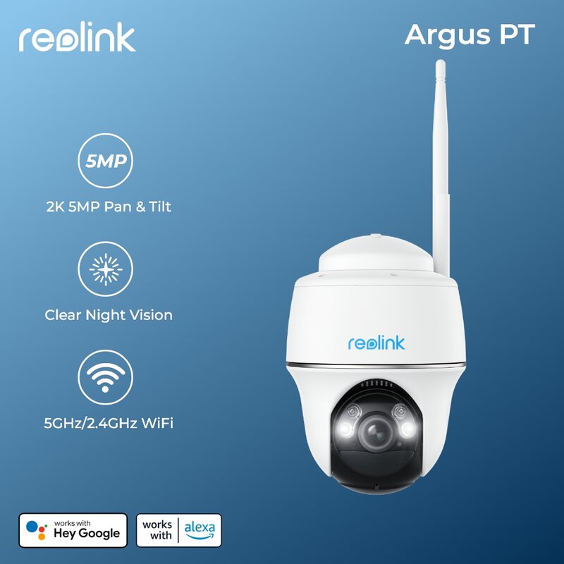 Reolink 4K 8MP cámara de seguridad inalámbrica Pan & Tilt 5MP cámara IP WiFi con energía Solar/batería para exteriores cámaras de vigilancia PT de 3MP