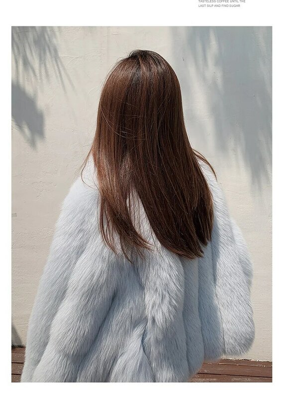 Pele importada da finlândia casaco de raposa das mulheres 2023 novo casaco de pele genuína mulheres grosso quente jaqueta bat mangas compridas casaco de pele real de luxo