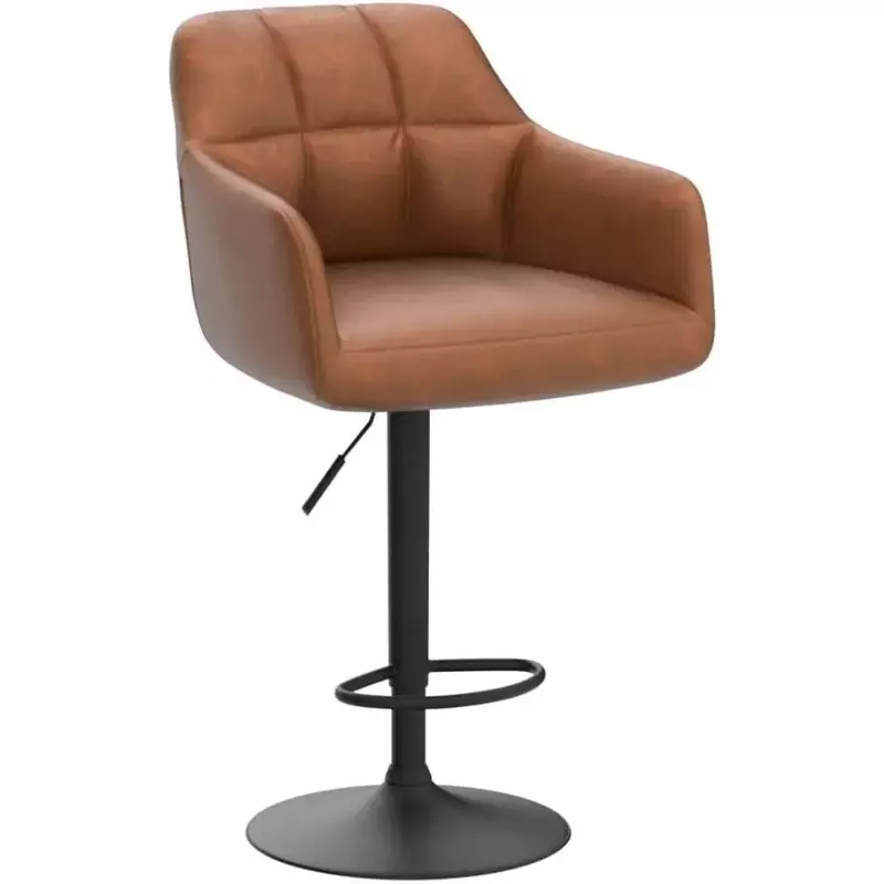 Барная версия 2, кожаный барный стул с высотой вращения, мягкий стул с спинкой, барный стул