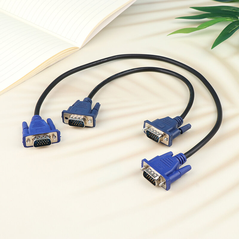 Kabel Video pendek VGA d-sub, 1 buah 30/50cm HD15Pin kabel Video pendek pria KE pria M/M pria ke wanita dan kabel RGB wanita