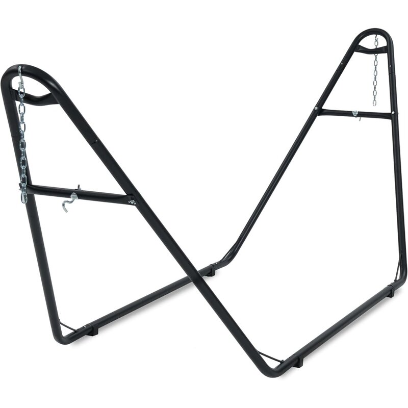2 Person Hammock Stand Only, 600 lbs Capacity, Adjustable Heavy Duty Powder-Coated Steel Stand, Multi-Use
