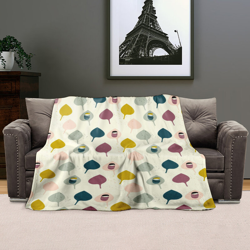 Customized warm flannel blanket, fresh printed blanket, soft and comfortable blanket, home travel blanket, birthday gift
