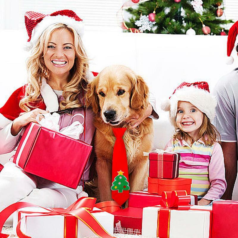 애완 동물 활 넥타이, 부드럽고 조절 가능한 크리스마스 개 목걸이, 대형 고양이 강아지용 포멀 넥타이 파티