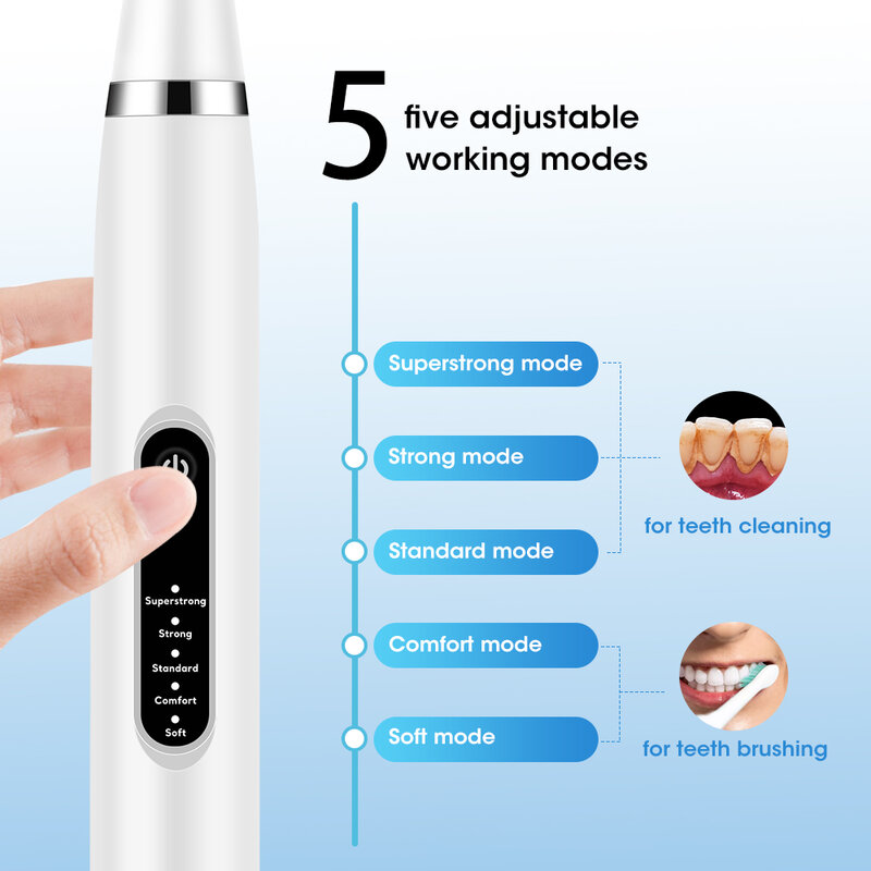 Oral Cleaner Fresh Breath Tartars Stains Removal Whitening Electric Teeth Cleaner Oral Irrigator Wireless Electric Toothbrushes
