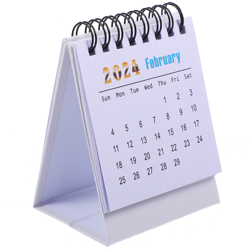 Miesiąc biurowy kalendarz biurkowy wygodny kalendarz stojący na stół Mini kalendarz prosta wewnętrzna strona mała ozdoba kalendarza