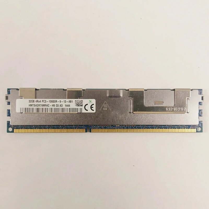 Memória RAM, 32gb, 32gb, 4 rx4, ddr3, pc3-10600r, reg, hmt84gr7amr4c-h9, alta qualidade, rápido livre