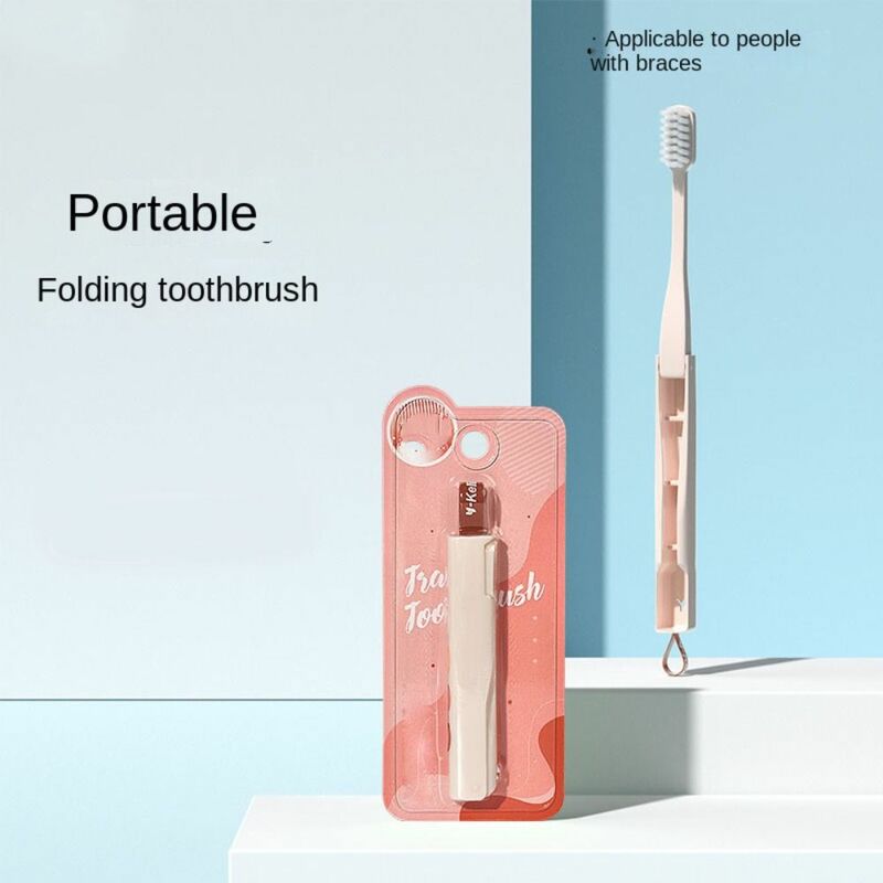 Escova de dentes manual para gomas sensíveis, limpeza profunda, cerdas macias, super fino, reutilizável, dobrável, dobrável