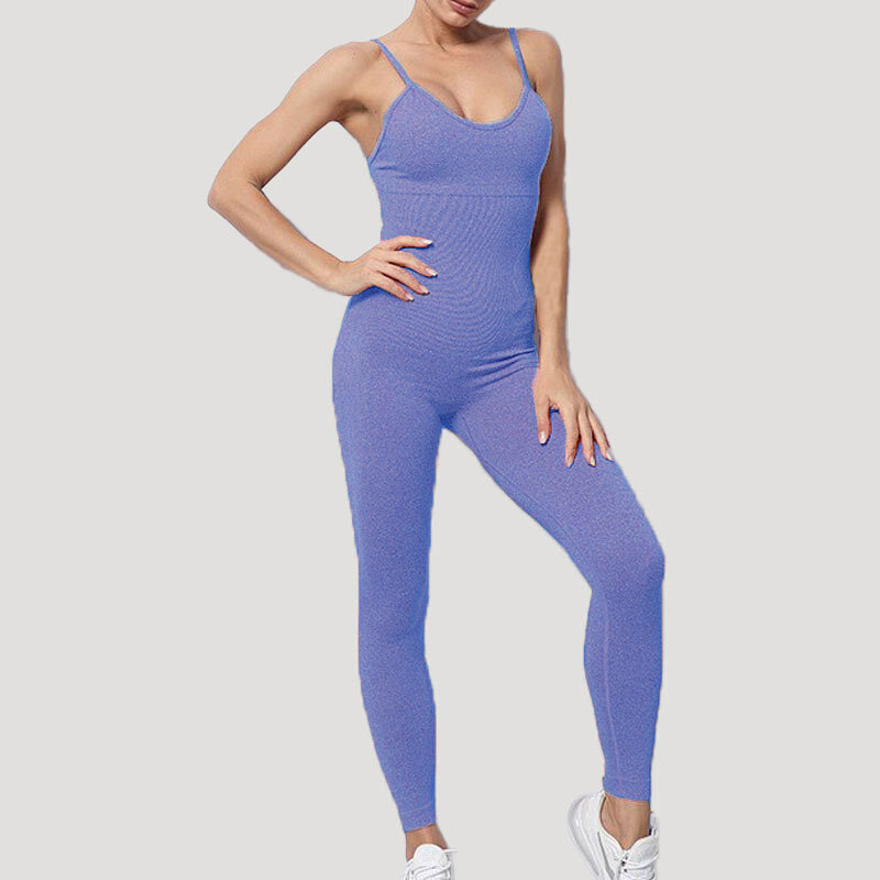 Holifeni letni nowy Plus Size sportowe Bikini kamizelka z wiązaniem na szyi nagi zmysł, modelujący pot, spodnie do jogi, wygodne jednoczęściowe