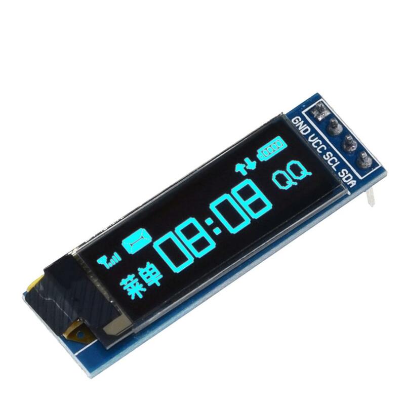 TZT-Módulo OLED de 0,91 pulgadas, módulo de pantalla LED LCD OLED de 0,91 pulgadas, comunicación IIC para Arduino ROHS, Blanco/azul, 128x32