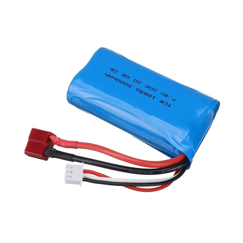 1/7,4 stücke lipo batterie für wltoys 3000/rc auto ersatzteile zubehör v mah 2s t stecker batterie