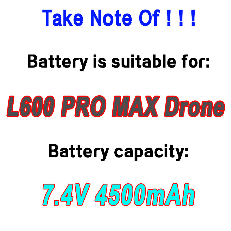 Original LYZRC L600 Pro Max Battery 7.4V 4500mAh 28min Battery Life For L600 ProMax RC Quadcopter Drone Accessories Parts