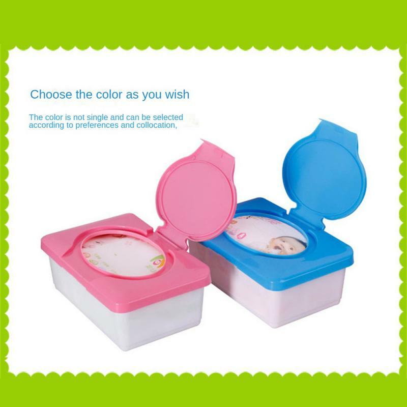 Kotak tisu basah bayi, tempat penyimpanan tisu basah 1 ~ 5 buah, wadah kertas plastik, penyimpan tisu bayi, kereta dorong perawatan bayi