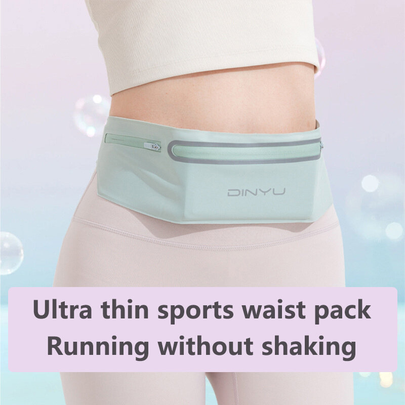 Sportowy telefon komórkowy saszetka biodrowa kobiet na zewnątrz torba do biegania cienka sprzęt do ćwiczeń niewidoczna torba wodoodporny pasek