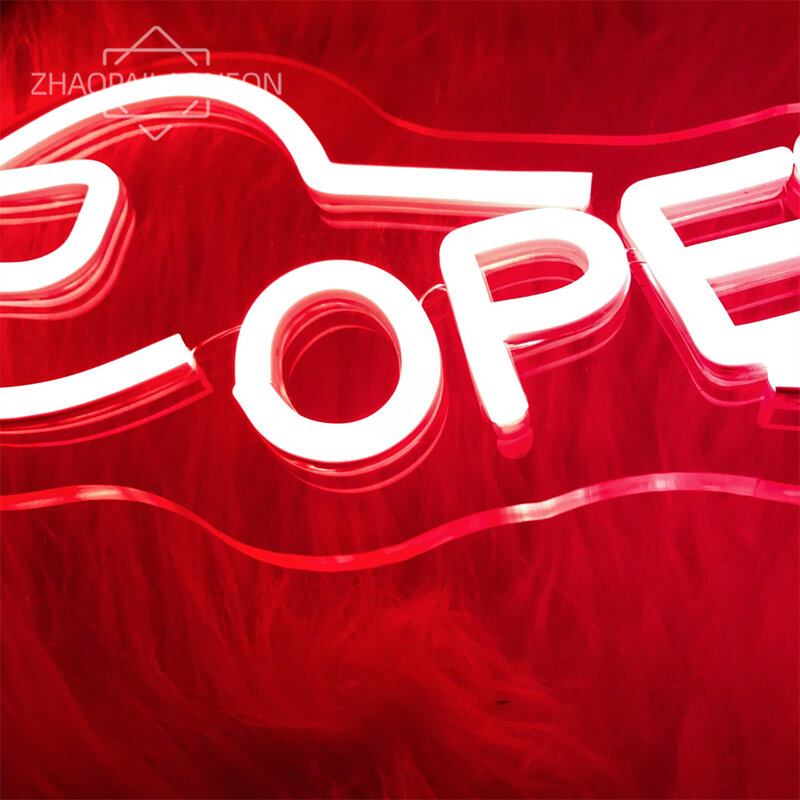 Open Neon LED Sign For Garage Wall Hanging Room Decor Neon Lights USB Bar Beauty Salon Stores Garage Open Business Neon Signs