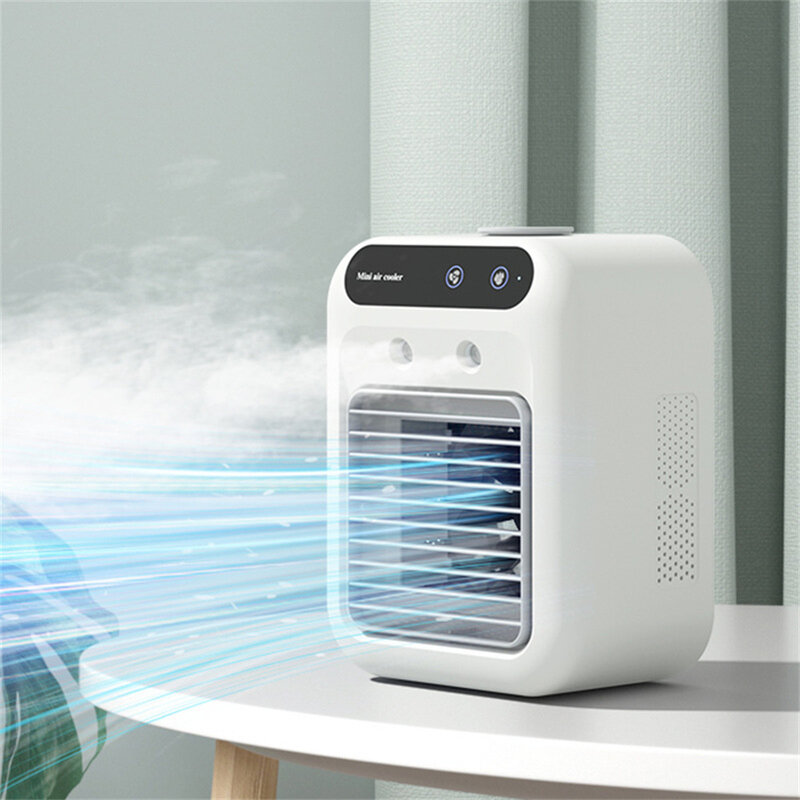 Mobile Cooling Fan White High Quality Convenient Efficient Rapid Cooling Summer Refrigeration Artifact Mini Air Conditioning Fan