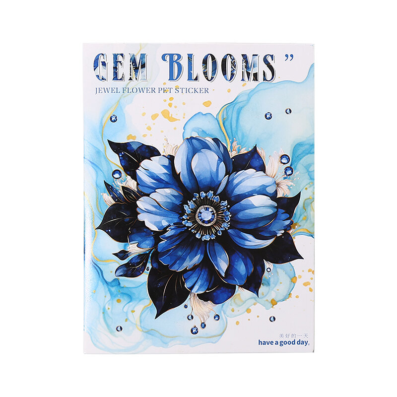 Retro PET adesivo para decoração do álbum de fotos, Gem Blossom Series, série, 6 Pc Lot