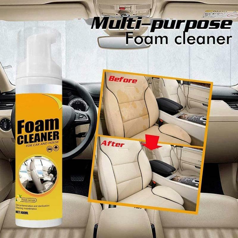 Car Cleaner Foam Multipurpose No Rinse Car Wash Interior Stain Remover Door Brake Parts Cleaner All-Purpose Household Cleaners